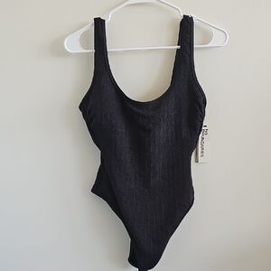 No Boundaries Textured Black Kids Bodysuit